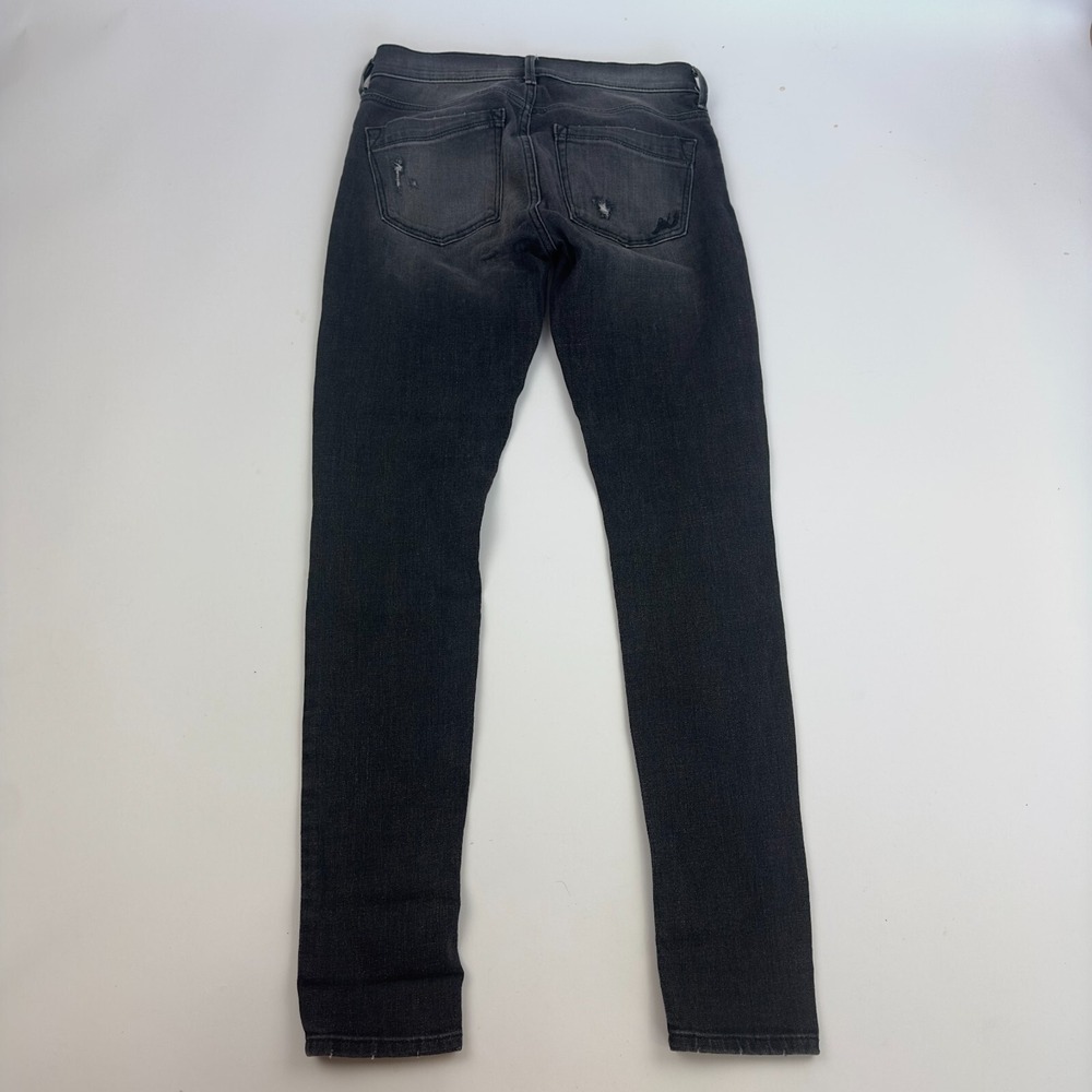 Express Jeans‎ Mia Mid Rise Legging Skinny Gray Distressed Stretch Size 0R - Picture 12 of 12